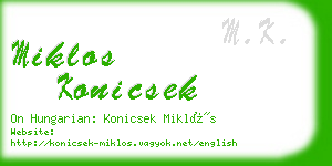 miklos konicsek business card